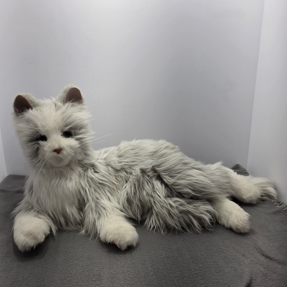 Joy For All Ageless Innovation Robotic Companion Pet Silver Cat A7594 White Paws